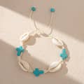 Blue-Shell+Cross Bracelet