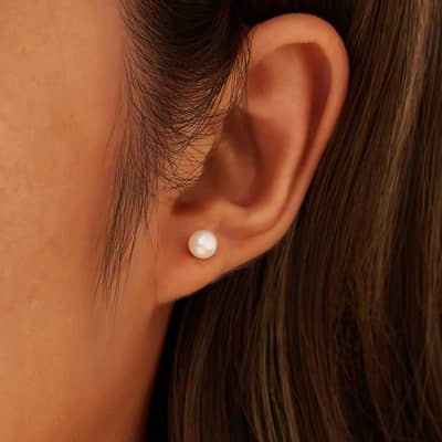 Fashion Pearl Stud Earrings Set 3-6mm White Freshwater Pearl Earrings 925 Silver detail 4