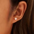 Fashion Pearl Stud Earrings Set 3-6mm White Freshwater Pearl Earrings 925 Silver 4