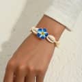 Blue-1 Frangipani Bracelet