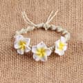 White-3 Frangipani Bracelet