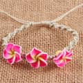 Pink-3 Frangipani Bracelet