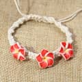 Red-3 Frangipani Bracelet