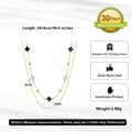 Double Layer Pearl Clover Necklace with Black Shell Clover, 925 Sterling Silver 4