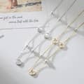 Shell Pearl Four Leaf Clover Pendant Necklace, 925 Sterling Silver 2