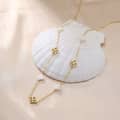 Classic Lucky Four Leaf Clover Pearl Necklace, 925 Sterling Silver 3
