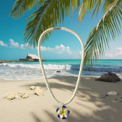 Boho Handmade Natural Puka Shell Chips Choker Hawaiian Summer Beach Seashell Plumeria Rasta Necklaces Men detail 2