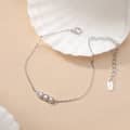 Minimalist Three Freshwater Pearls 14K Gold Plated Adjustable Bracelet, 925 Sterling Silver 4