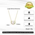 Baroque Mabe Pearl & Zirconia Necklace, 925 Sterling Silver & 14K Gold Plated, 7-8mm 5