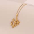 Waterproof 18K Gold Plated Ocean Collection Stainless Steel Necklace Fashion Sea Turtles Dolphin Conch Pearl Necklace 3