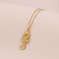 Waterproof 18K Gold Plated Ocean Collection Stainless Steel Necklace Fashion Sea Turtles Dolphin Conch Pearl Necklace 6