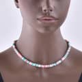 Fashion Summer Beach Surfing Necklace Choker Men Boho Handmade Colorful Heishi Polymer Clay Beaded Necklace 6