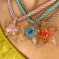 Beach Style Vacation Necklace Inner Flower Lampwork Pendants Thick Rope Glass Starfish Charm 3