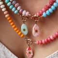 Bohemian Mix Colors Summer Beach Charm Beaded Natural Stone Pendant Necklace 1