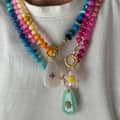 Bohemian Mix Colors Summer Beach Charm Beaded Natural Stone Pendant Necklace 4