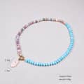 B Abacus Beads - Pink Natural Stone
