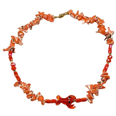 Summer Beach Ocean Style Lobster Necklace Handmade Bead Bracelet Colored Glass Shell detail 5