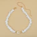 Trendy Handmade Natural Irregular Puka Shell Chips Choker Sweet Hawaiian Beach Seashell Conch Rasta Necklaces Men 3