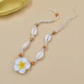 Natural Sea Shell Cowrie Woven Choker with Hawaii Beach Plumeria Flower and Wood Beads, Braided Statement Necklace 5