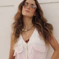 Summer Beaded Necklace Beach Cat Eye Stone Natural Crushed Stone 3