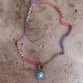 Summer Beach Natural Stone Colored Necklace Stainless Steel Ceramic Bead Dopamine Pendant 2