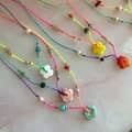 Summer Ethnic Style Handmade Bead Necklace Bohemian Handwoven Ceramic Flower 5