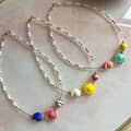 Summer Boho Ocean Glass Seed Beaded Necklace Beach Sun Conch Seashell Choker 3