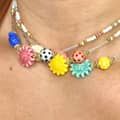 Summer Boho Ocean Glass Seed Beaded Necklace Beach Sun Conch Seashell Choker 4