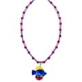 Summer Vacation Bohemian Style Charm Blue Glass Fish Seahorse Pendant Beaded Choker 5