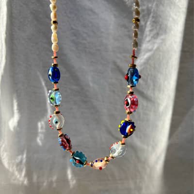 Bohemian Beads Charm Mixed Color Eye Bead Necklaces detail 2