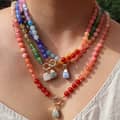 Bohemian Style Beaded Necklaces Rainbow-Colored Natural Stone Adjustable 2