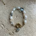 Summer Beach Baroque Pearl Beaded Necklace Stainless Steel Glass Pearl Bow Charm Heart 5