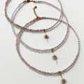 18K Gold Plated Natural Stone Summer Non Tarnish Beach Bead Splicing Stainless Steel Chain Pearl 1