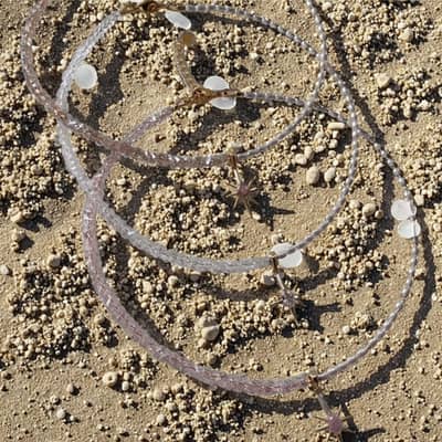 18K Gold Plated Natural Stone Summer Non Tarnish Beach Bead Splicing Stainless Steel Chain Pearl detail 3