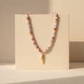 Bohemian Natural Stone Sea Irregular-Shaped Freshwater Pearl Lucky Fish Pendant 3