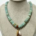 Bohemian Natural Stone Sea Irregular-Shaped Freshwater Pearl Lucky Fish Pendant 6