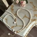 Gold Plated Choker Heart Lock Charm Elegant Natural Stone Pearl Bead Wedding 2