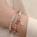 Natural Stone Powder Crystal Bead Design Bracelet 2