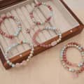 Natural Stone Powder Crystal Bead Design Bracelet 4