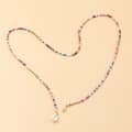 Boho Handmade Colorful Seed Beads Necklace Jewelry 75cm Beaded Necklaces With Shell Pendant 3