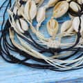 Boho Handmade Sea Shell Beaded Bracelet with Natural Cowry Puka Shell and Braided Necklace 2