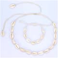 Boho Handmade Sea Shell Beaded Bracelet with Natural Cowry Puka Shell and Braided Necklace 6