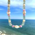 Stainless Steel Beaded Necklace Natural Stone Freshwater Pearl Handmade Geometric Fashion 2