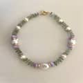 Stainless Steel Beaded Necklace Natural Stone Freshwater Pearl Handmade Geometric Fashion 5