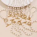 Non Tarnish 18K Gold Plated Stainless Steel Charm Choker Necklace With Freshwater Pearl Pendant 1