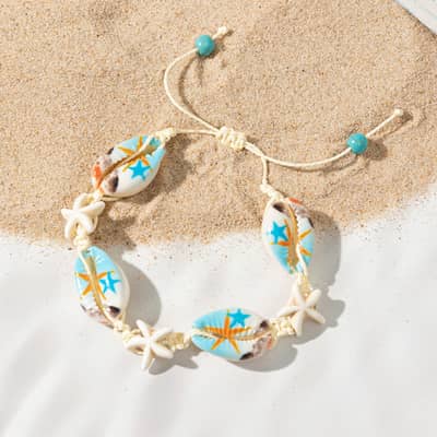 Fashion Handmade Puka Sea Shell Necklace Summer Beach Shell Beaded Choker Bracelet detail 4