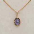 Gemstone 925 Sterling Silver Gold Plated Night Sky Shooting Star Shaped Labradorite Cordierite Iolite Dichroite Necklace 1