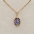 Gemstone 925 Sterling Silver Gold Plated Night Sky Shooting Star Shaped Labradorite Cordierite Iolite Dichroite Necklace 2