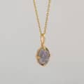Gemstone 925 Sterling Silver Gold Plated Night Sky Shooting Star Shaped Labradorite Cordierite Iolite Dichroite Necklace 4