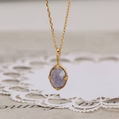 Gemstone 925 Sterling Silver Gold Plated Night Sky Shooting Star Shaped Labradorite Cordierite Iolite Dichroite Necklace detail 5